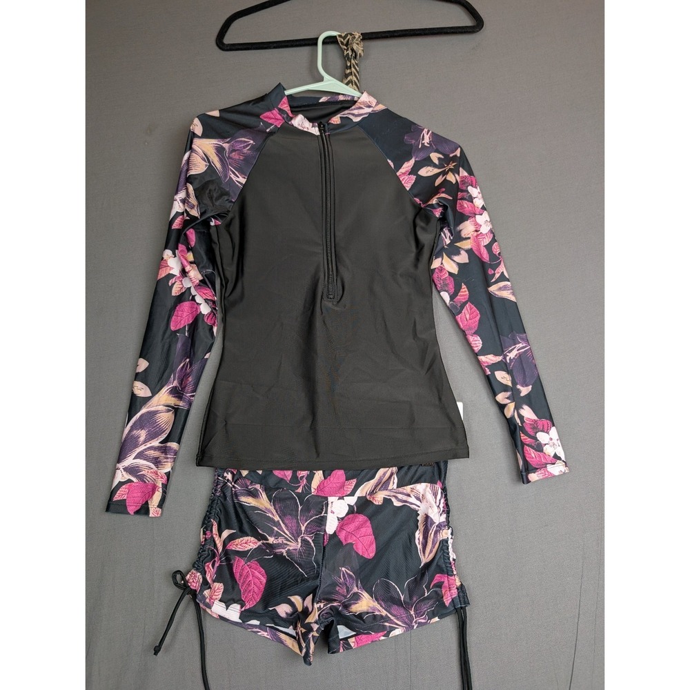 Female Swimsuit With Long Sleeves Size Small  Surfing Tankini Set‎ Beachwear
